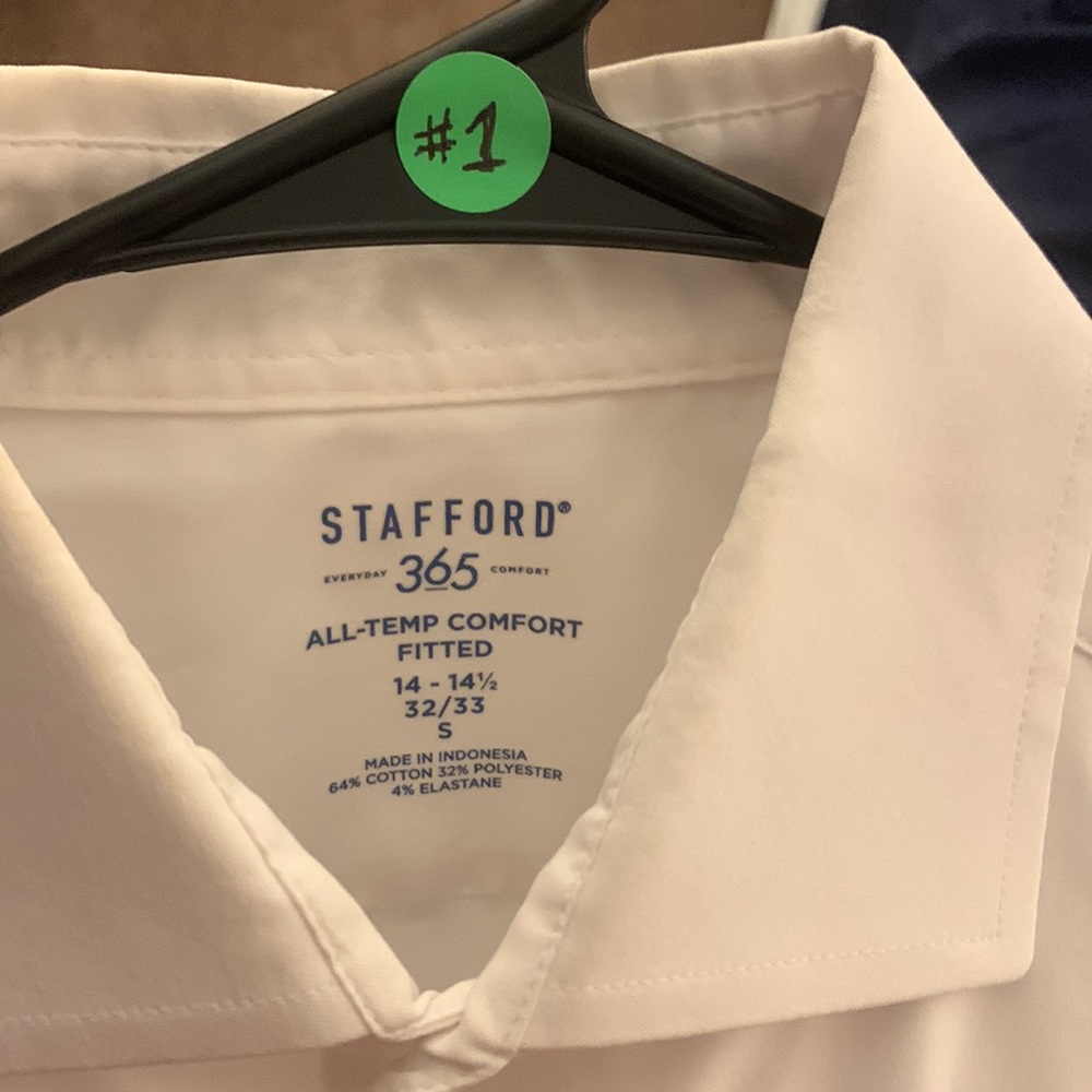 Stafford 365, AllTemp Comfort, Fitted.          Size 32/33 Small,Neck 14/14.5 #1